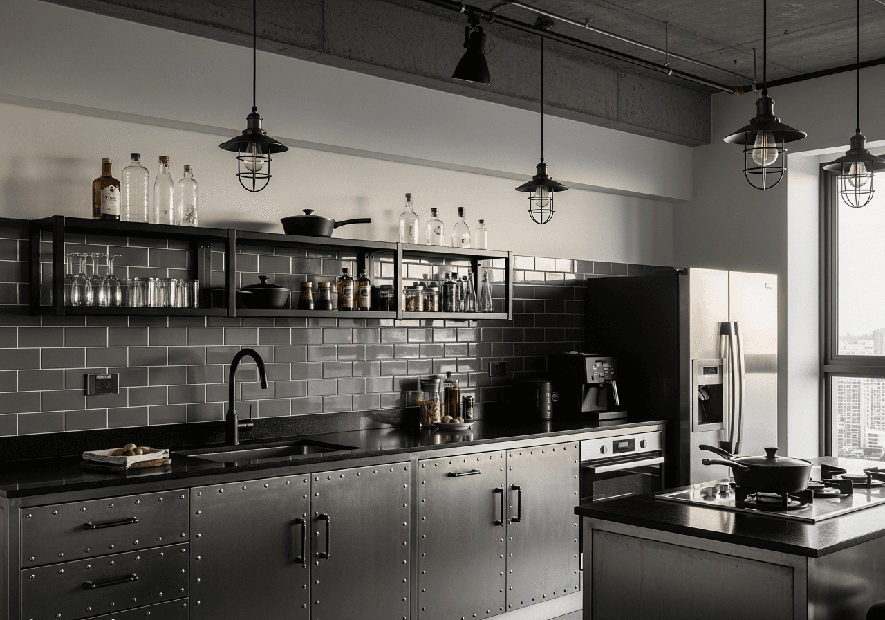 Industrial Loft Kitchen design Singapore