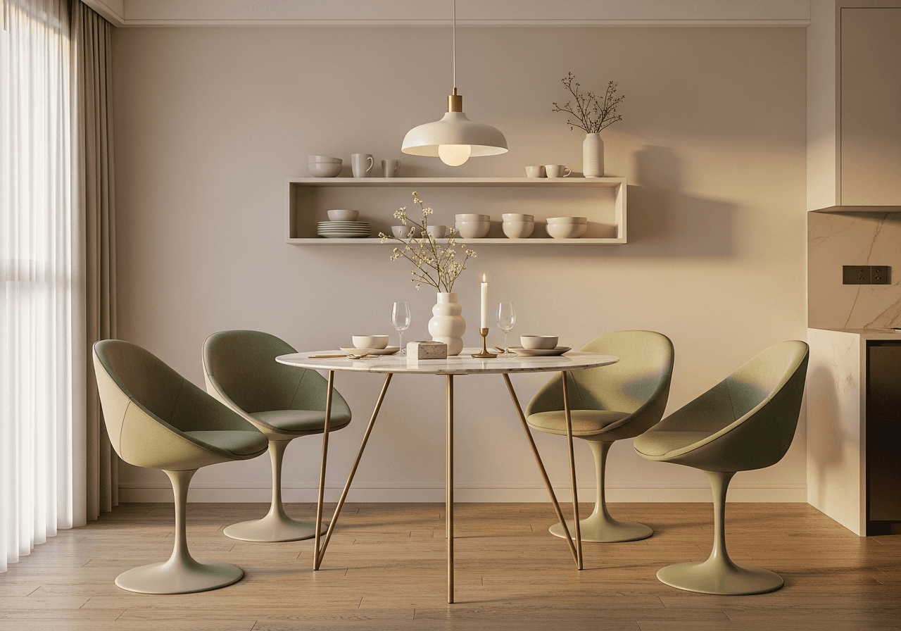 Korean Minimalist Dining Room design Singapore
