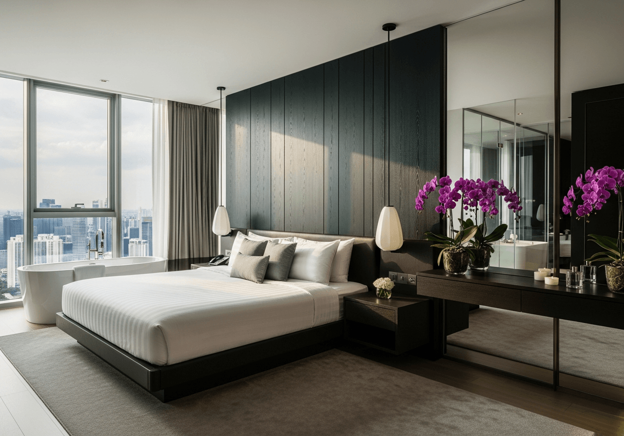 Resort Living Master Bedroom design Singapore