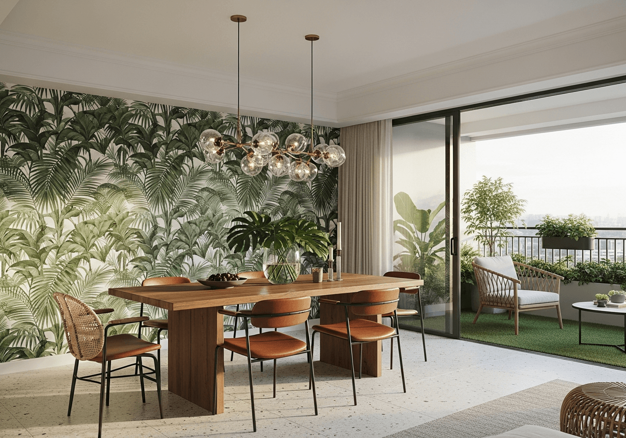 Tropical Modern Dining Room design Singapore