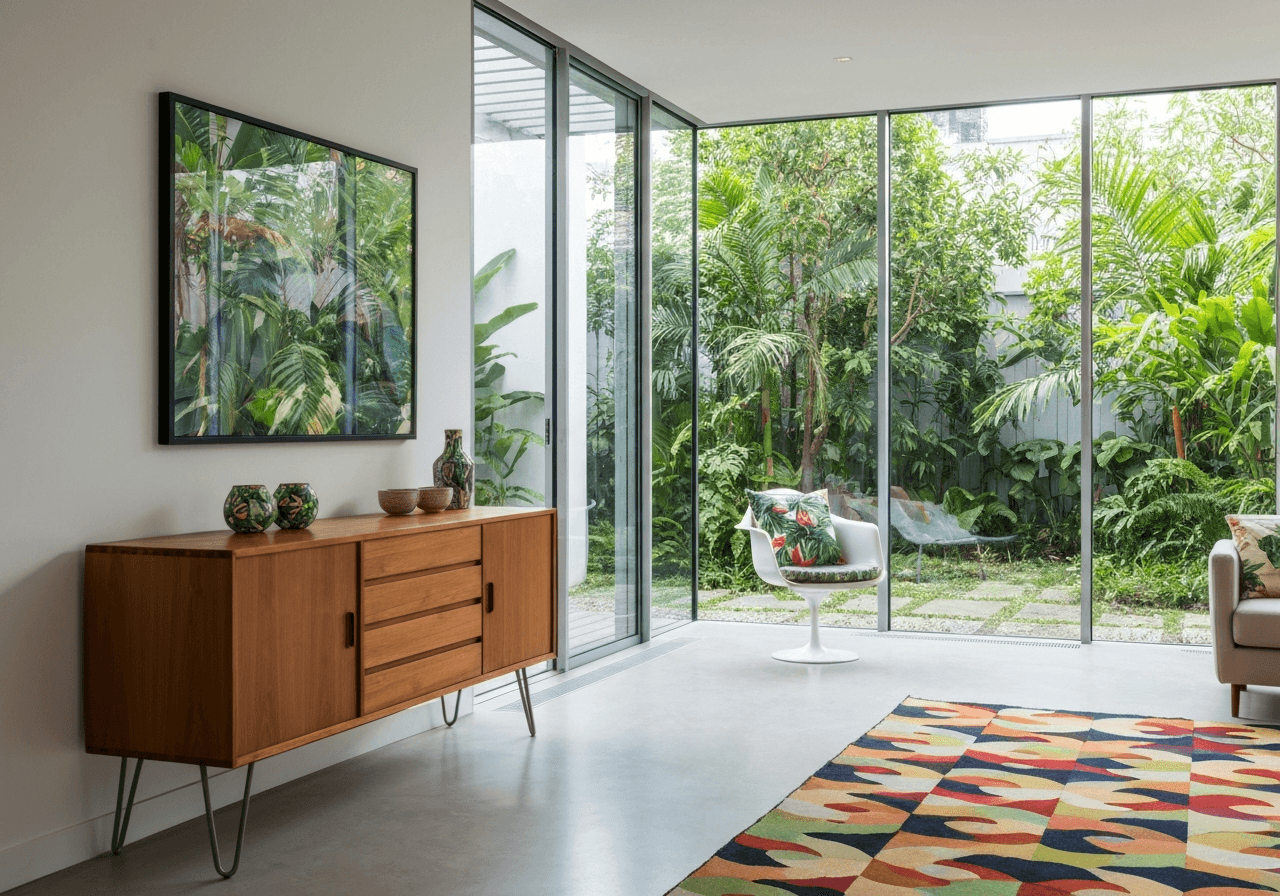 Mid-Century Modern Tropical interior design Singapore